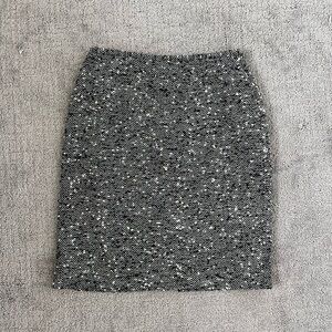 Lafayette 148 New York Salt And Pepper Tweed Pencil Skirt